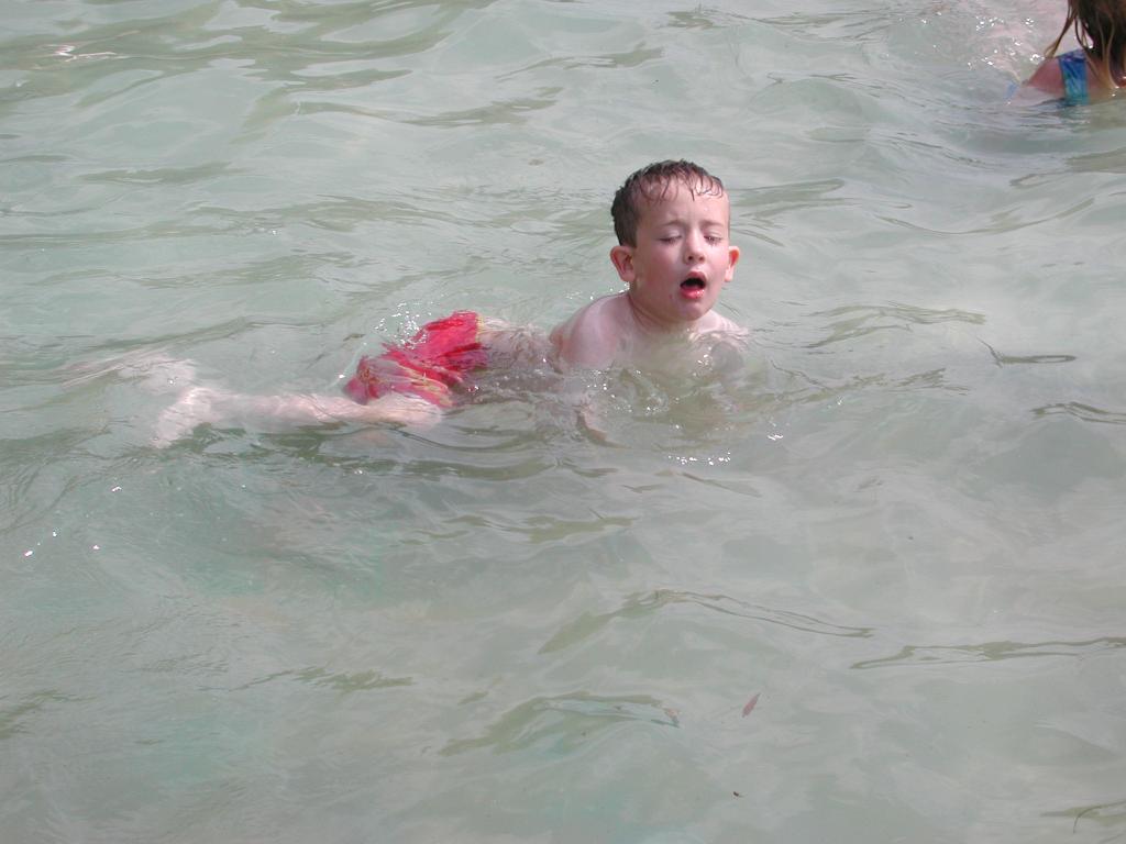 Kevan gets his face wet