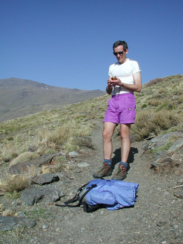 Andy playing with a GPS