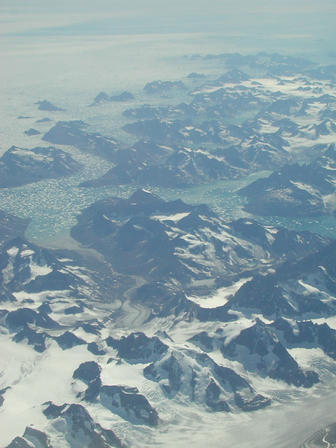 Flying over Greenland