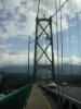 Danielle cycles over Lions Gate Bridge