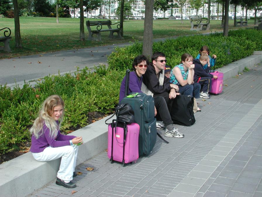 Reunion with the Webers at Coal Harbour, Vancouver