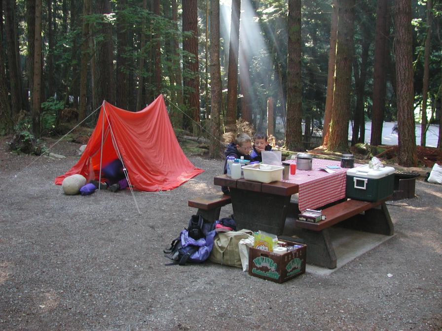 Setting up camp