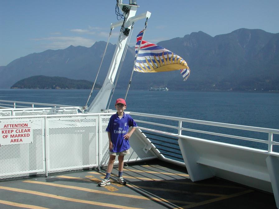 Eric on the ferry to Bowen Island