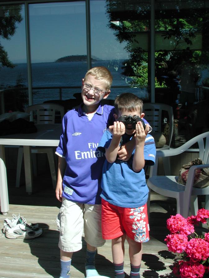 Eric and Kevan clowning around