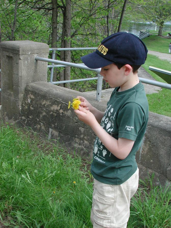 Kevan gathers chipmunk food