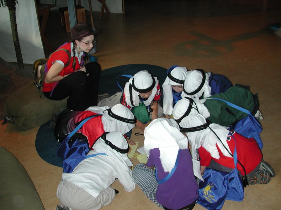 Explorers writing hieroglyphics