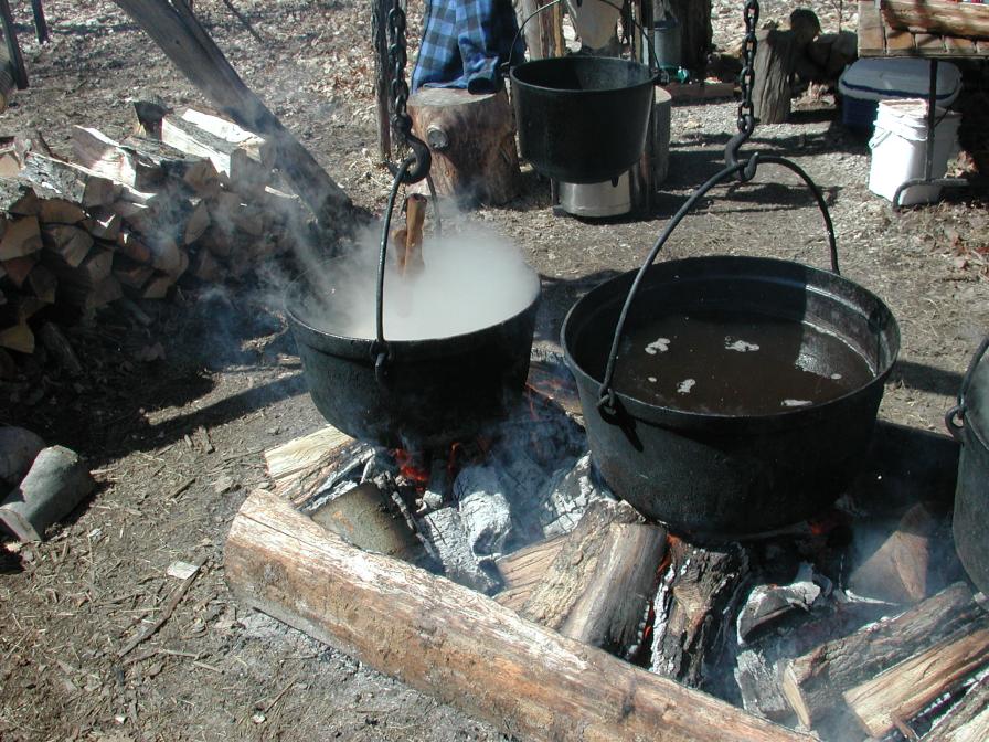 Boiling sap