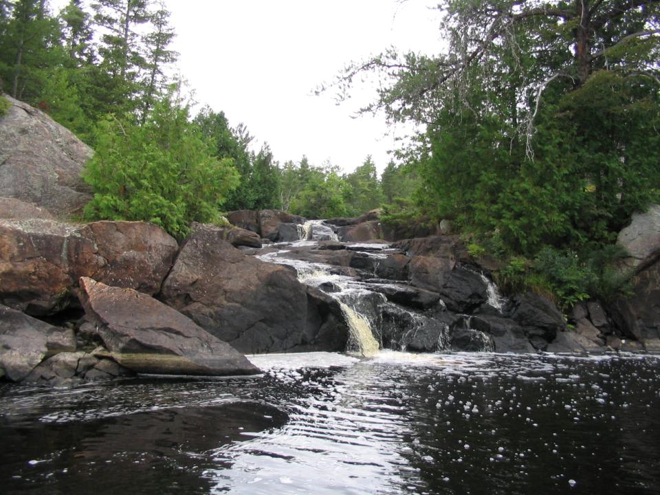 High Falls at the end of Carcajou Bay