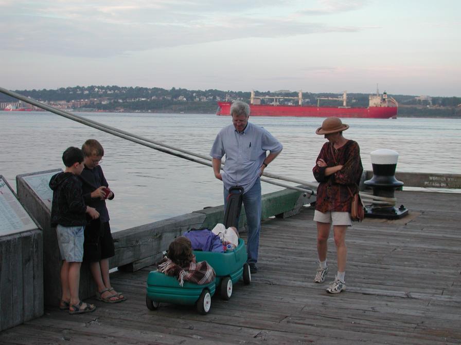 Tired girls in wagon