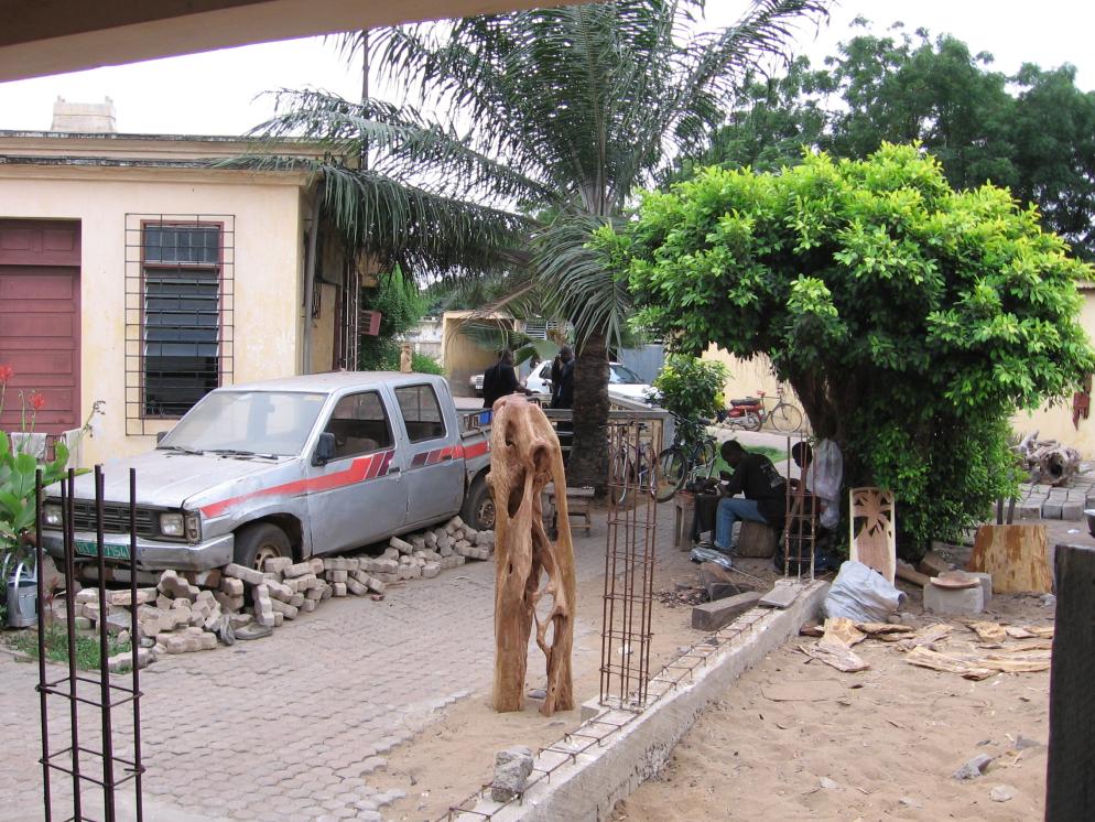 Carving in the shade