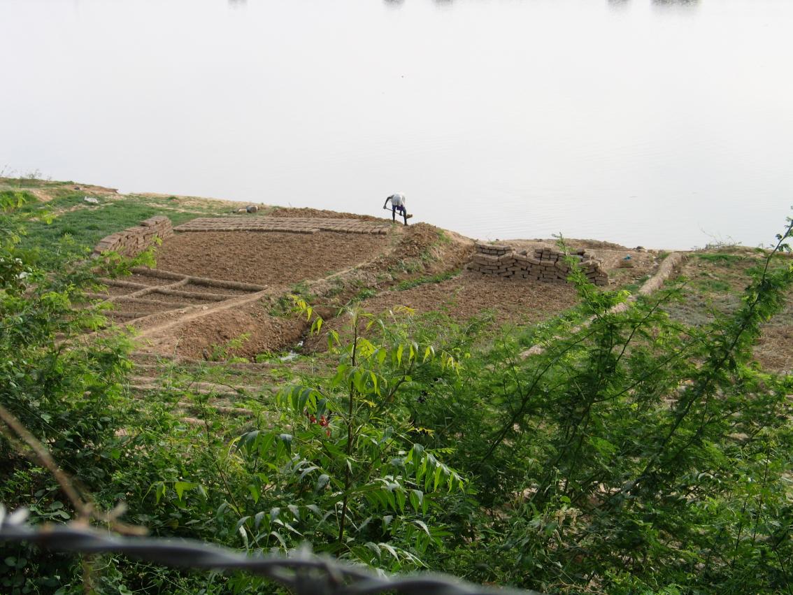 Chad - Brick making behind the Hotel
