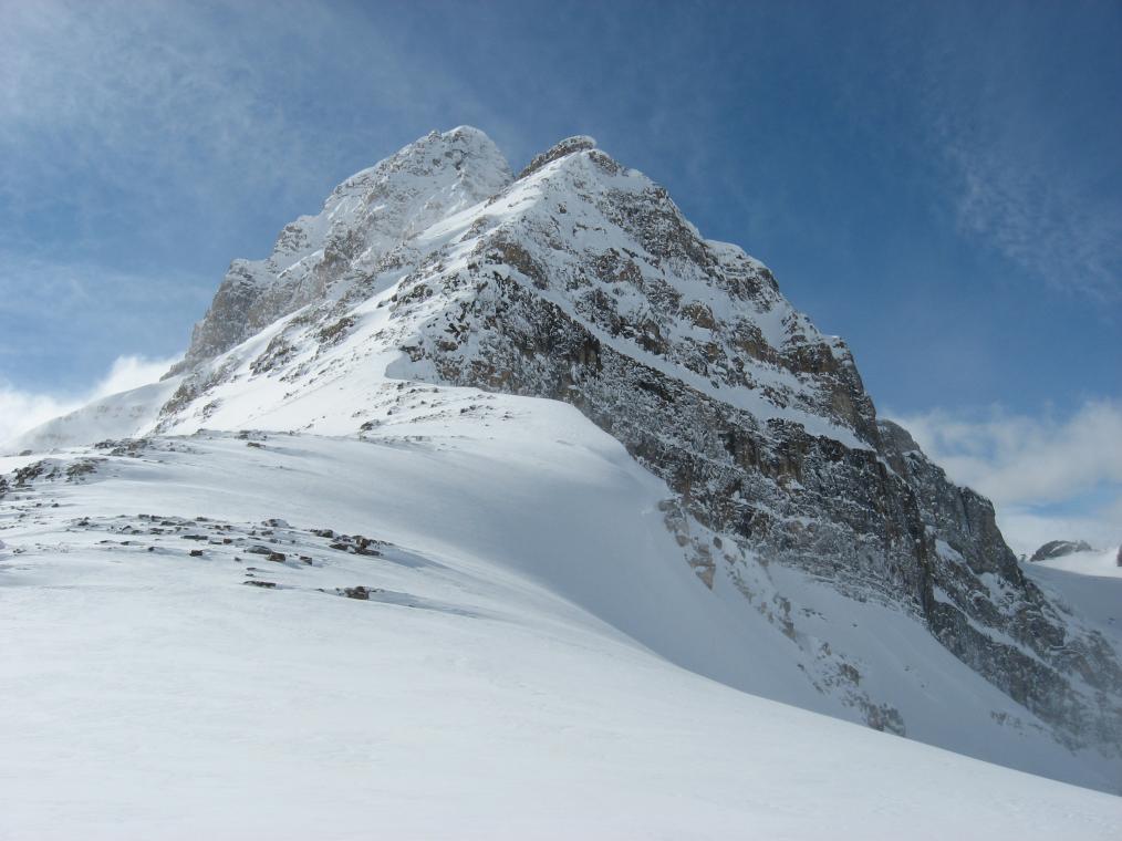 Skiers packed provisions on this route