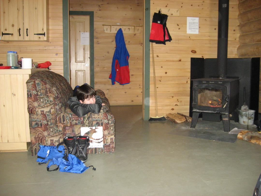 Resting after a long ski